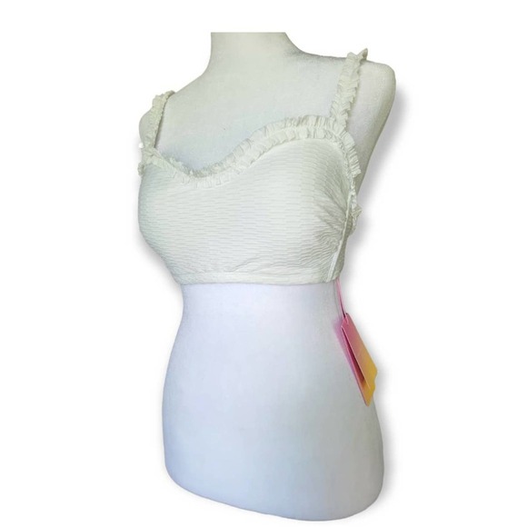 STONEY‎ Clover Ln Bikini Top White Size Medium - Picture 3 of 6